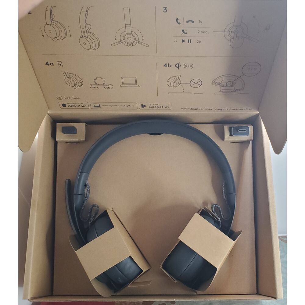 Logitech Zone Wireless Bluetooth Headset Compatible With iPhone iPad 981-000913